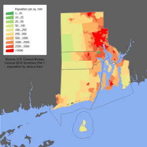 Rhode Island Population Density